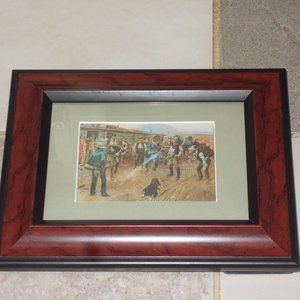 Western Shoot Up print matted & framed